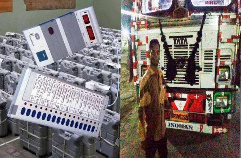 EVM UP में वोटिंग खत्म होते ही आधी रात को ट्रक लेकर मतगणना स्थल में घुसने की कोशिश