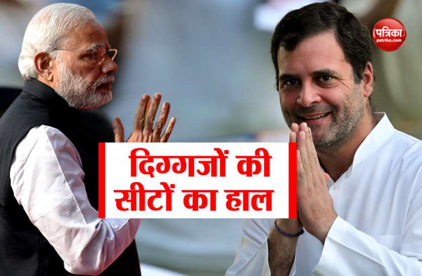 Lok Sabha Election Results Lok Sabha Election Results 2019 Live- दांव पर दिग्गज नेताओं की प्रतिष्ठा, बड़े नामों की सीटों का ऐसा है हाल