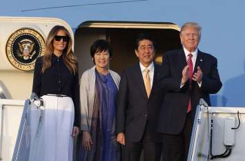 Donald Trump on Japan visit चार दिवसीय यात्रा पर जापान पहुंचे डोनाल्ड ट्रंप, प्रथम महिला मेलानिया ट्रंप साथ