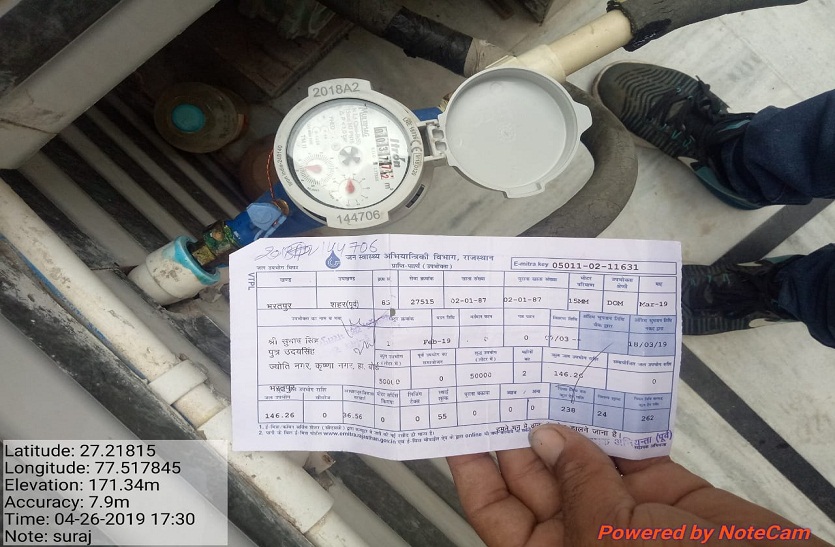 bharatpur मीटर बताएगा बूंद-बूंद पानी के खर्च का हिसाब