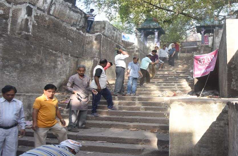 patrika नौतपा की तपन को मात देकर लौटाया शिव बावड़ी का स्वरूप