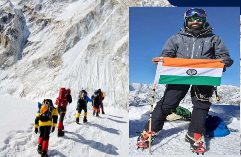 Para Commando Ram Singh Kaswan hovers the tricolor on Mount Everest शेखावाटी के लाल ने दुनिया की सबसे ऊंचे शिखर माउंट एवरेस्ट पर फहराया तिरंगा