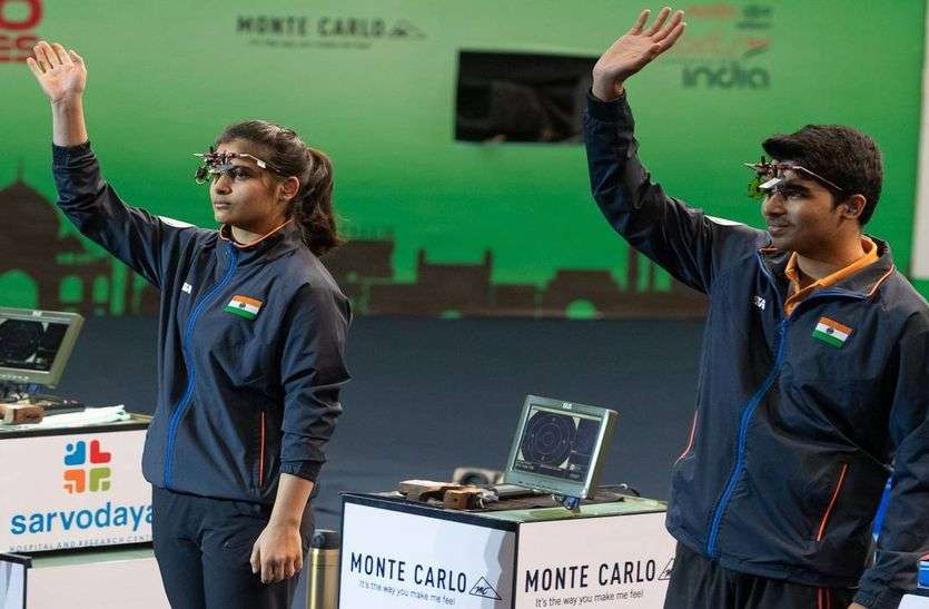 manu bhaker and saurabh chaudhary निशानेबाजी विश्व कप : मनु-सौरभ की जोड़ी ने जीता स्वर्ण, पदक तालिका में 5 स्वर्ण के साथ भारत पहले पर