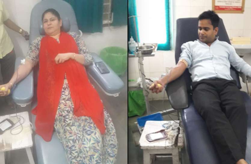 15 units donated by Sindhu Vikas Samiti मंशु टेकवानी ने नौ बार किया रक्तदान, महिलाओं को किया प्रेरति