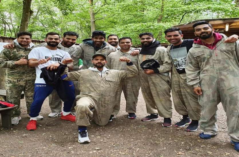 world cup 2019 team india fun day out in the woods see pictures WC 2019: वर्ल्ड कप से पहले जंगल में मस्ती करती दिखी टीम इंडिया, क्रिकेट छोड़ खेला यह गेम