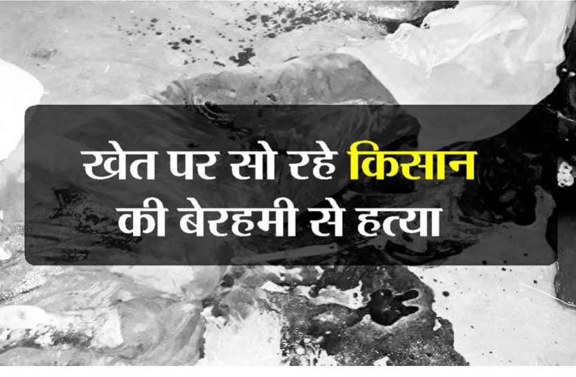 kota news रात को सरसों से भरी ट्रॉली लेकर खेत पर गया था किसान, सुबह खून से लथपथ मिली लाश..