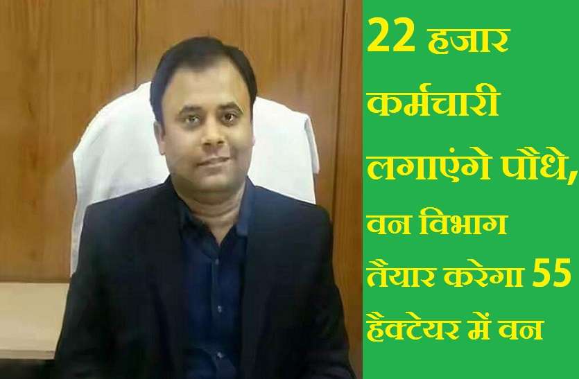 huge plantation in gwalior soon said collector anurag choudhary फॉरेस्ट लैंड पौधारोपण : 22 हजार कर्मचारी लगाएंगे पौधे, वन विभाग तैयार करेगा 55 हैक्टेयर में वन