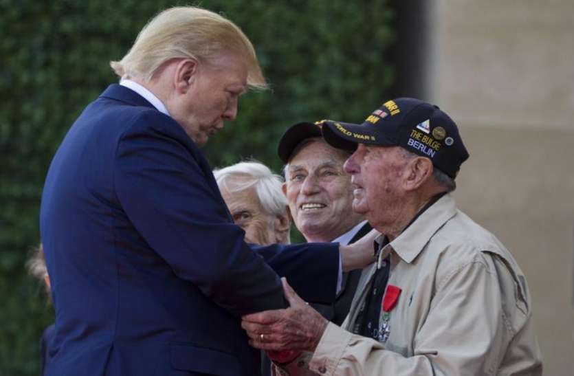 trump World War II के सैनिकों को सम्मान देने जुटे दुनिया भर के नेता, ताजा हुईं D- Day की यादें