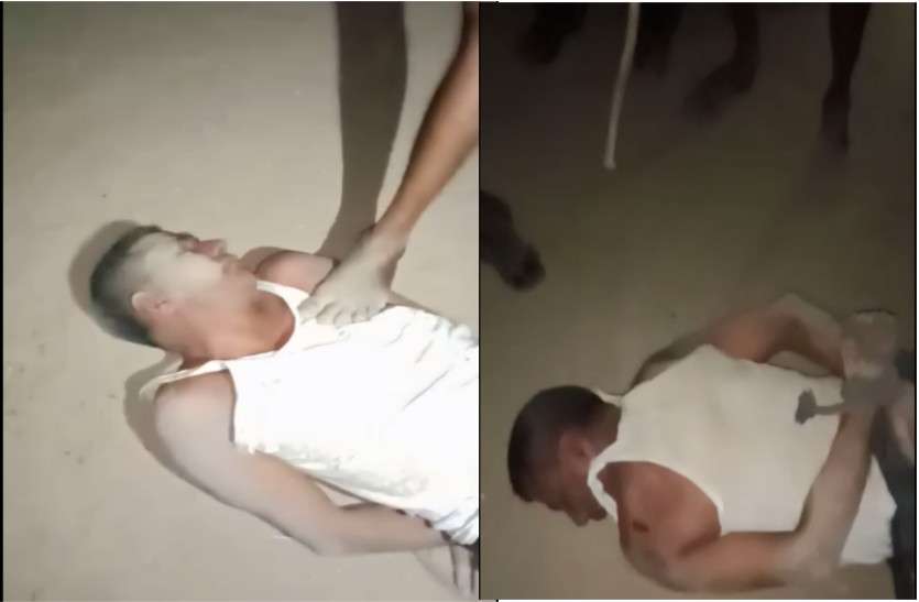 Police Beating By Public नशे में धुत्त हैड कांस्टेबल ने घर में घुसकर की महिला से छेड़छाड़, लोगों ने की बेरहमी से पिटाई