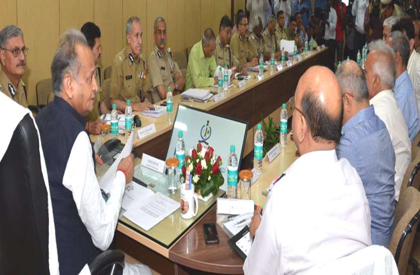 Ashok Gehlot Rajasthan Police review meeting law and order