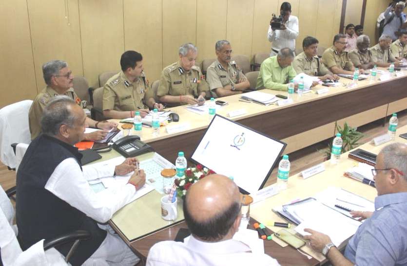 Ashok Gehlot Rajasthan Police review meeting law and order