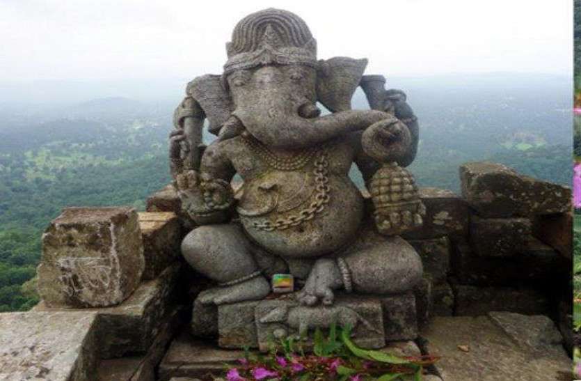 ganesha statue in bastar इस पहाड़ी पर हुआ था भगवान गणेश और परशुराम के बीच भयानक युद्ध, आज भी मिलते हैं निशान