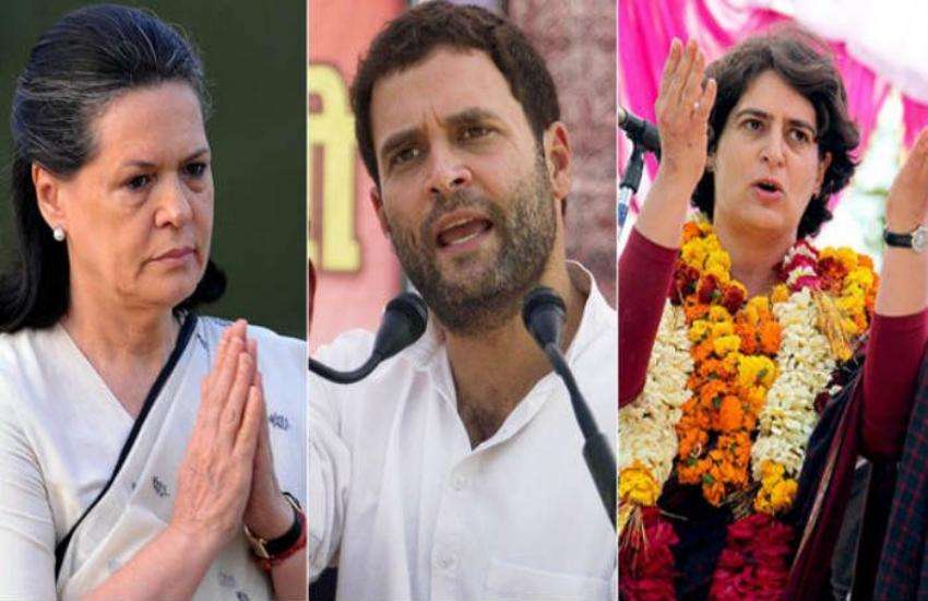 sonia, rahul and priyanka