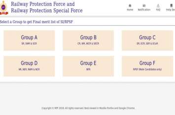 how to download RPF SI Final Merit List RPF/RPSF SI Final Merit List जारी, सभी ग्रुप की फाइनल मेरिट लिस्ट यहां से करें डाउनलोड