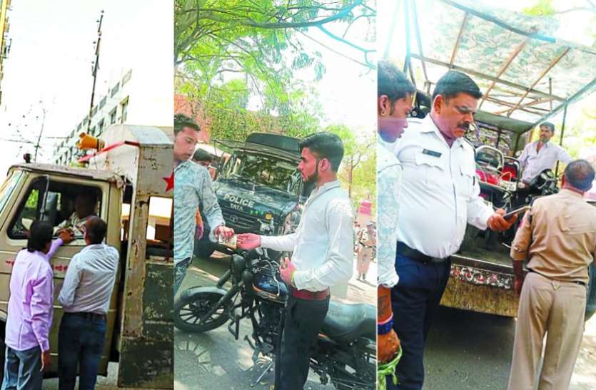 INDORE PATRIKA STING : पुलिस की कमाई का जरिया बन गई क्रेन, ये करतूत आई सामने - VIDEO :