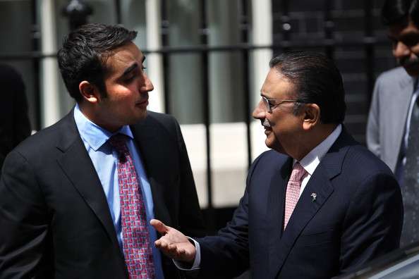 Asif Ali Zardari with Bilwal Bhutto
