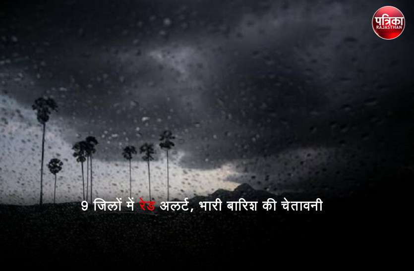 Red Alert for Heavy Rain In 9 Districts Of Rajasthan: IMD राजस्थान के नौ जिलों में रेड अलर्ट, विभाग ने जारी की भारी बारिश की चेतावनी