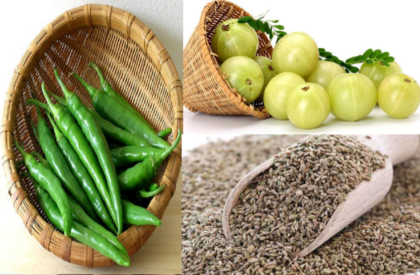 know-about-the-benefits-of-amla-green-chillies जानिए आंवला, हरी मिर्च और अजवाइन के फायदों के बारे में