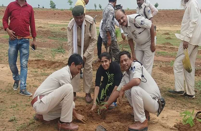 झांझर में अधिकारियों और जनप्रतिनिधियों ने रोपे 500 पौधे हरित मप्र अभियान:झांझर में अधिकारियों और जनप्रतिनिधियों ने रोपे 500 पौधे