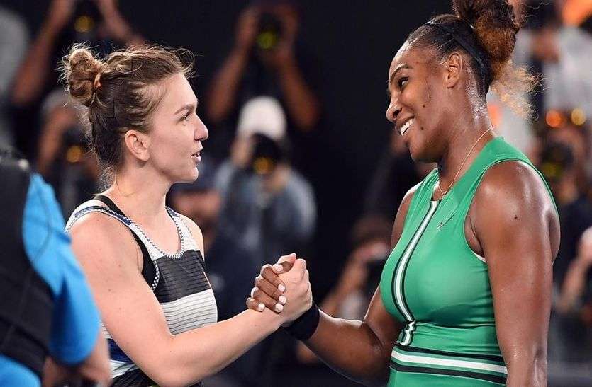 serena williams simona halep विंबलडन : सेरेना विलियम्स और सिमोना हालेप ने सेमीफाइनल में जगह बनाई, फेडरर अंतिम-8 में