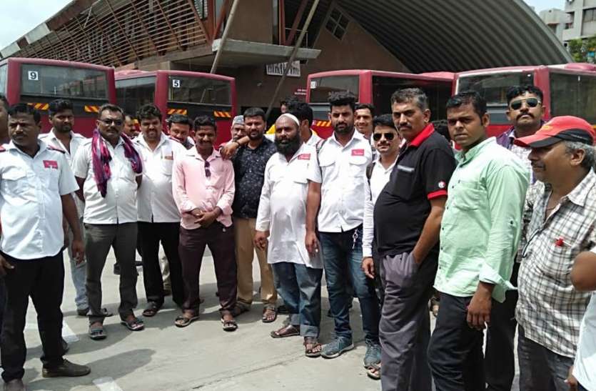 patrika Surat News : बीआरटीएस बस चालक हड़ताल पर
