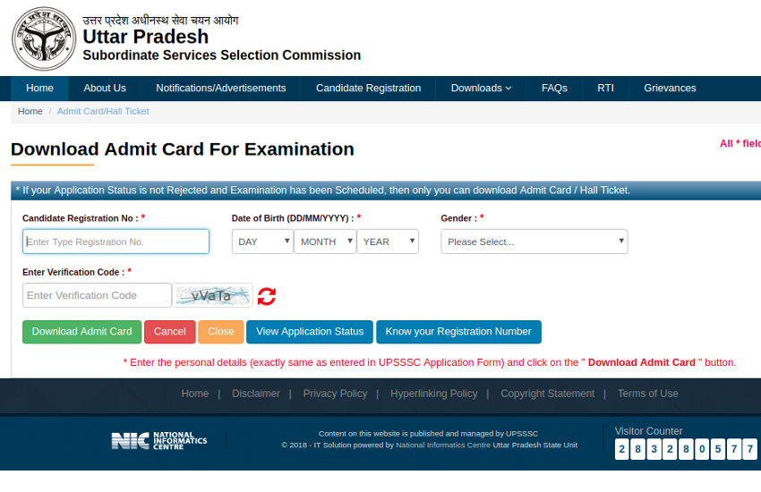 UPSSSC Assembly/Forest Guard PET Admit Card 2019 जारी, एक ही क्लिक में सीधे यहां से करें डाउनलोड