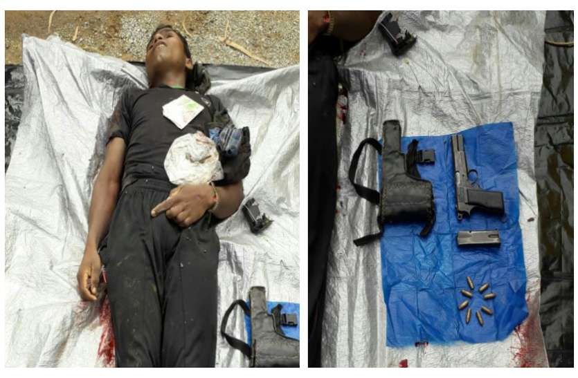 Naxal Attack पांच लाख का इनामी माओवादी पुलिस मुठभेड़ में हुआ ढेर, पुलिस से लूटी हुई बंदूक और कारतूस बरामद