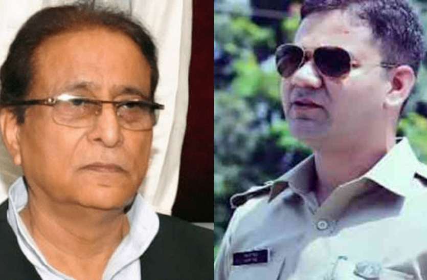 azam khan and sp ajay pal sharma बड़ी खबरः एक्शन में एनकाउंटर मैन, कहा- किसी समय गिरफ्तार हो सकते हैं सपा सांसद आजम खान