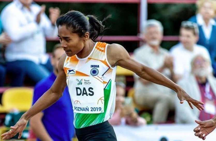 Hima Das महिला धावक हिमा दास ने दो सप्ताह के भीतर जीता तीसरा गोल्ड मेडल