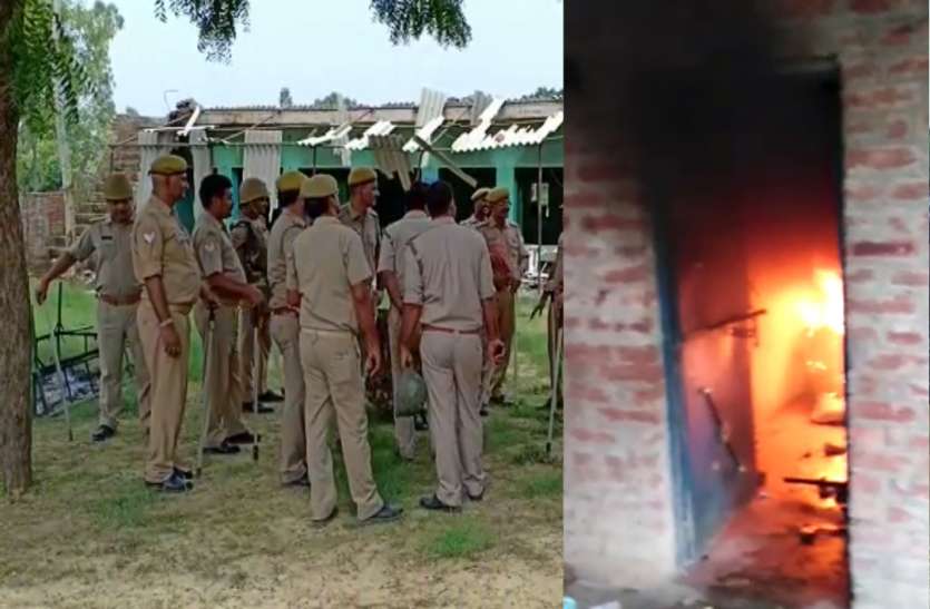 Tension in Fatehpur कथित गोमांस मिलने के बाद मदरसे में तोड़फोड़, कमरे में लगायी आग, इलाके में तनाव, फोर्स तैनात