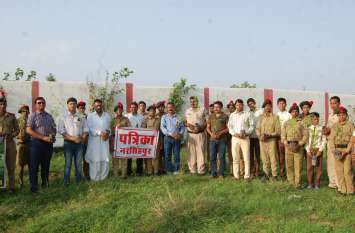 With the resolution of My earth My Duty, the cadets planted the seed माय अर्थ माय ड्यूटी का संकल्प लेकर कैडेट्स ने रोपे पौधे,आरटीओ ने ली संरक्षण की जिम्मेदारी