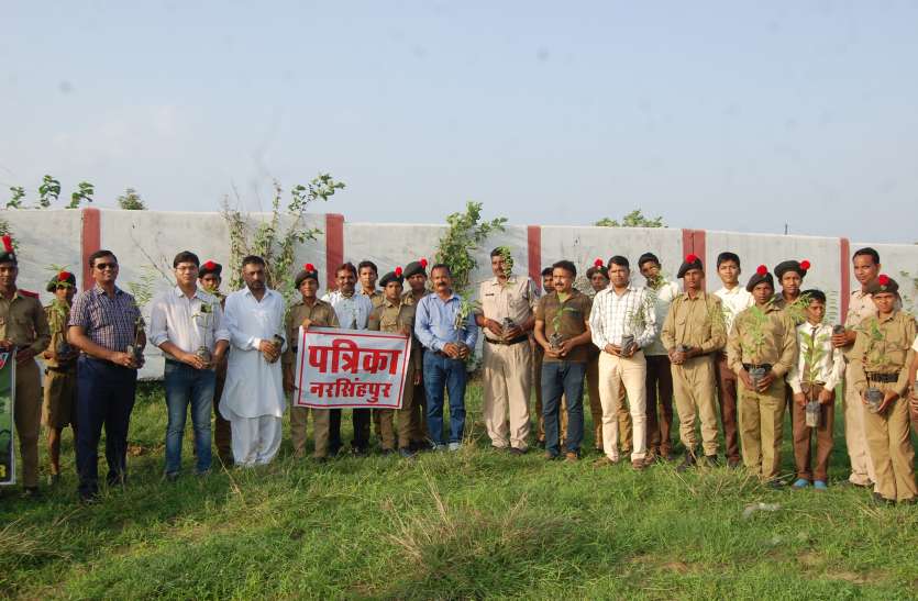 With the resolution of My earth My Duty, the cadets planted the seed माय अर्थ माय ड्यूटी का संकल्प लेकर कैडेट्स ने रोपे पौधे,आरटीओ ने ली संरक्षण की जिम्मेदारी