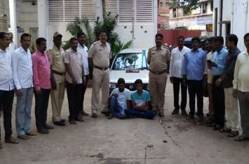 Detention of interstate robbers पुलिस के हत्थे चढ़े अंतरराज्यीय चोर गिरोह के दो गुर्गे
