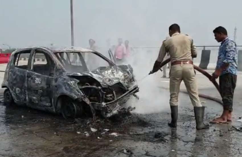 fire in car