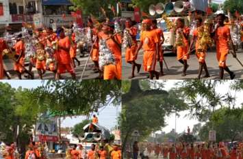 Kanwaria to celebrate the BHOLE in SAWAN भोले पर जलाभिषेक करने के लिए सड़कों पर उतरा भक्तों का जनसैलाब