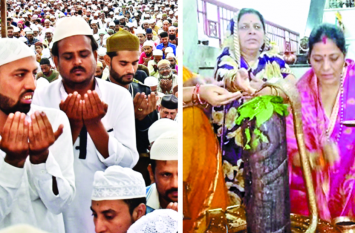 monsoon : Prayer in the temple for rain, Namaz in the mosque बारिश के लिए हुई नमाज-ए-इस्तिसका, मंदिरों में महादेव का किया जलाभिषेक