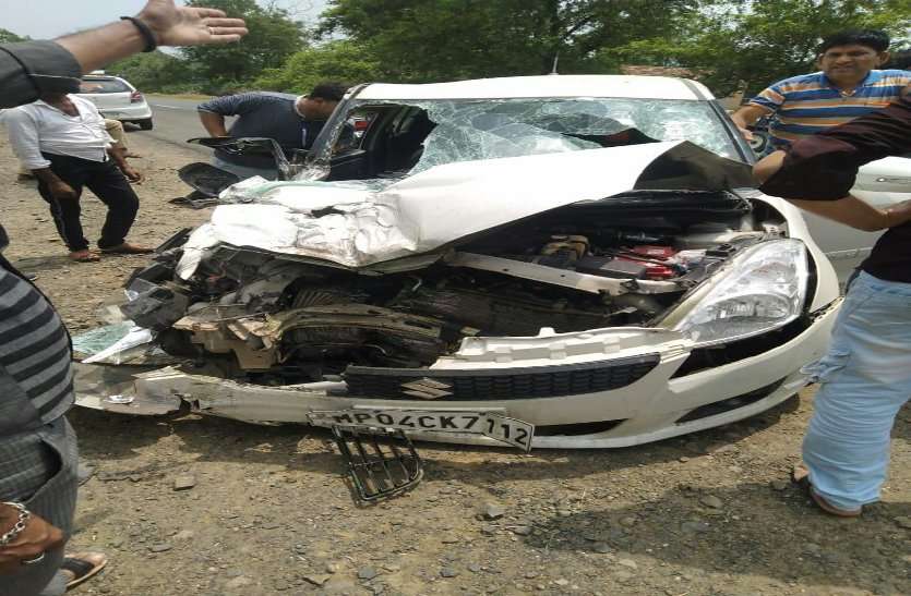 mp road accident : सड़क हादसे में चार भाजपा नेता गंभीर घायल