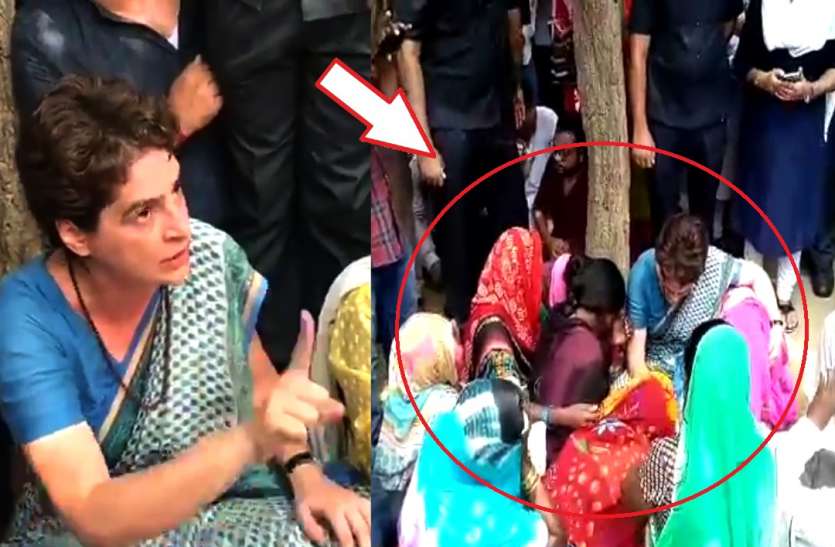 Priyanka Gandhi Meet Sonbhadra Victims सोनभद्र पीड़ितों से गले मिलकर रो पड़ीं प्रियंका गांधी, महिलाओं ने सुनाई हैवानियत की दास्तान