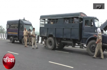national highway 91 gt road luharli toll plaza news नेशनल हाईवे पर कैदियों से भरी गाड़ी हुई खराब, मचा हड़कंप, देखें वीडियो