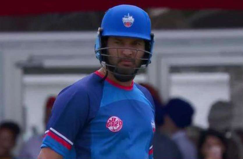 Yuvraj singh ग्लोबल टी-20 कनाडा में भी युवराज सिंह की नाकामी जारी, पहले मैच में रहे फ्लॉप