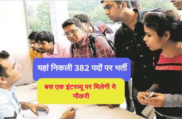 Latest Job Notification 2019 Recruitment for 382 post in Rojgar Mela 8वीं से ग्रेजुएट पास युवाओं के लिए नौकरी का सुनहरा मौका, बस एक इंटरव्यू पर मिलेगी ये जॉब