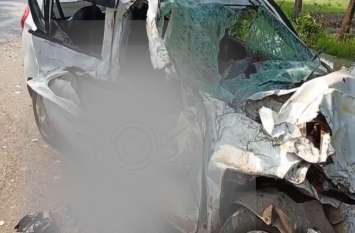 Four devotees die in major road accident in Banda दर्दनाक हादसा: श्रद्धालुओं से भरी कार की बस से हुई भीषण टक्कर, चार की मौत, मचा हड़कंप