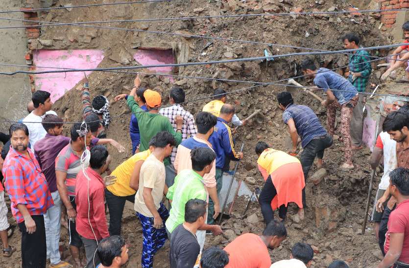 Heavy Rain in Ajmer अजमेर में भारी बारिश से निर्माणाधीन मकान की दीवार गिरी, तीन जनों की मौत