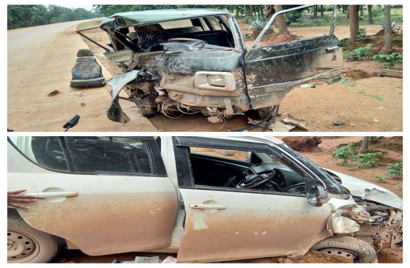 man dead on the spot after two maruti cars collision हे भगवान् ऐसा हादसा किसी के साथ न हो, जिसने भी देखा गाड़ियों का हाल बस यही निकला मुँह से !