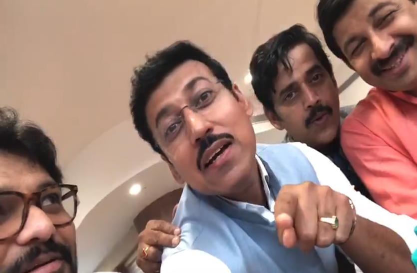 Rajyavardhan Singh Rathore Video राज्यवर्धन सिंह राठौड़ ने BJP MPs के साथ सिंगर बन गाया फिल्मी गाना, Social Media पर VIDEO हुआ जमकर वायरल