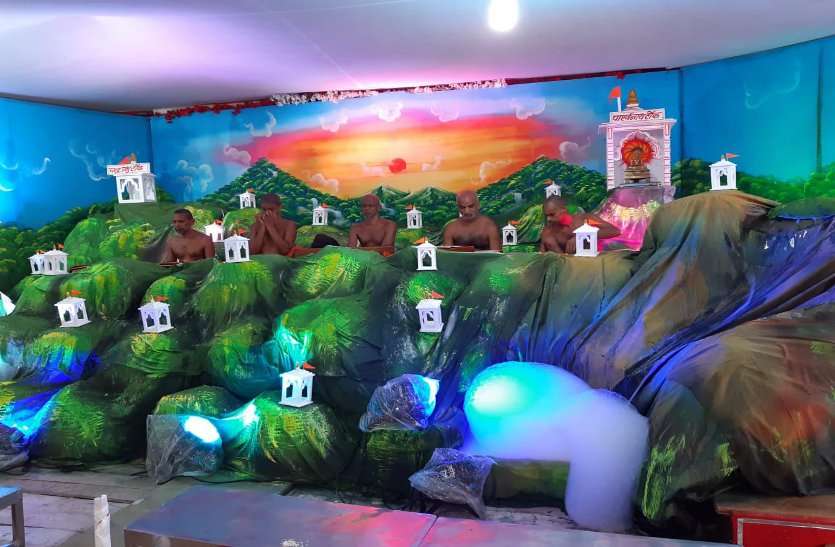 Parshvanath Nirvana Festival celebrated शिखर जी की काल्पनिक रचना कर मनाया निर्वाण महोत्सव