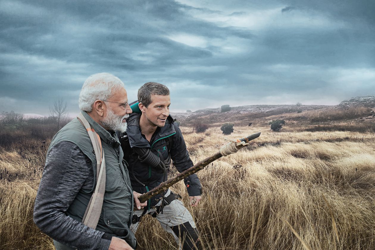 PM Modi In Man vs Wild PM Modi In Man vs Wild : शो में भी हिन्दी बोले मोदी, प्रकृति संरक्षण के लिए प्रेरित भी किया