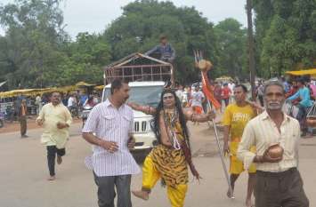 Palan of Lord Bholenath taken out in the city on the lines of Ujjain उज्जैन की तर्ज पर शहर में निकाली गई भगवान भोलेनाथ की पालकी