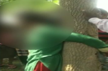 people beat woman in gonda news in hindi पहले गन्ने के खेत में फिर पेड़ से बांध कर महिला के साथ किया...पुलिस ने नौ लोगों के खिलाफ किया मुकदमा दर्ज