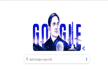 google doodle of Indian scientist and innovator Vikram Sarabhai गूगल डूडल ने मनाई विक्रम साराभाई की 100वीं जयंती